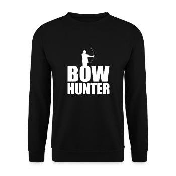Archery Hunting Hunters Shooting Club - Unisex Sweatshirt - black - Front - Alina (178cm) & Michal (187cm)