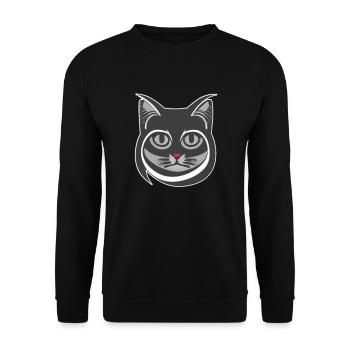 Cat Volutes - Unisex Sweatshirt - black - Front - Alina (178cm) & Michal (187cm)