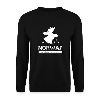 Norway norge - Unisex Sweatshirt - black - Front - Alina (178cm) & Michal (187cm)