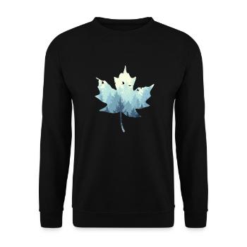 Leaf landscape - Unisex Sweatshirt - black - Front - Alina (178cm) & Michal (187cm)
