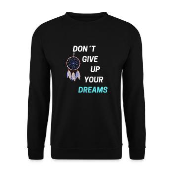 N’ABANDONNEZ PAS VOS RÊVES - Sweat-shirt Unisexe - noir - Devant - Alina (178cm) & Michal (187cm)