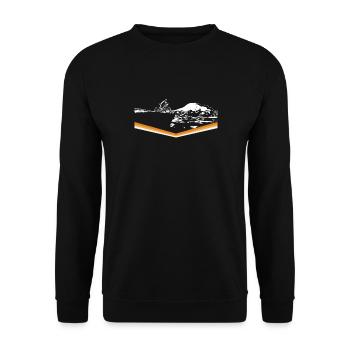 Gravel, VTT, passion vélo, cycliste - Sweat-shirt Unisexe - noir - Devant - Alina (178cm) & Michal (187cm)