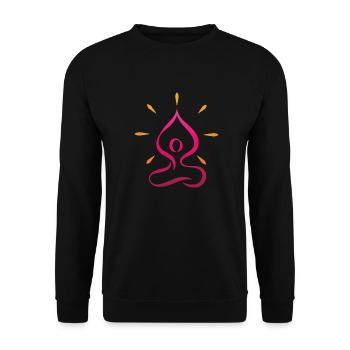 Zen yoga - Sweat-shirt Unisexe - noir - Devant - Alina (178cm) & Michal (187cm)