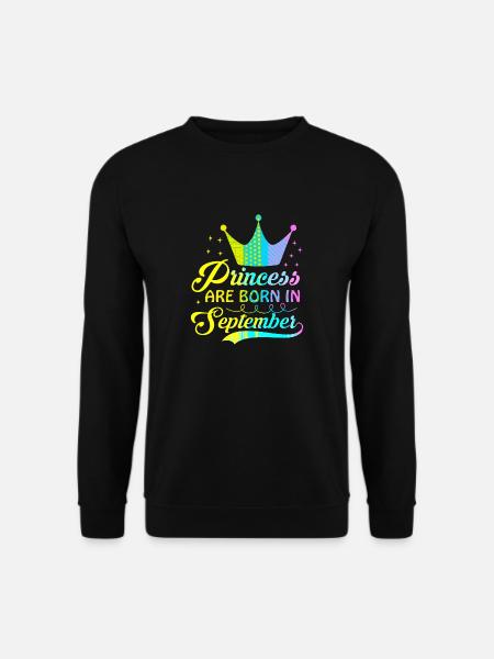geburtstag alles gute september geboren in lustige party queen - Unisex Pullover - Schwarz