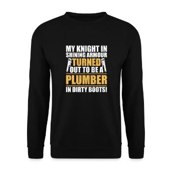 Humorous declaration of love for craftsmen - Unisex Sweatshirt - black - Front - Alina (178cm) & Michal (187cm)