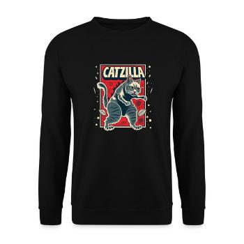 Catzilla - Unisex Pullover - Schwarz - Vorne - Alina (178cm) & Michal (187cm)