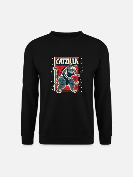 Catzilla - Unisex Pullover - Schwarz