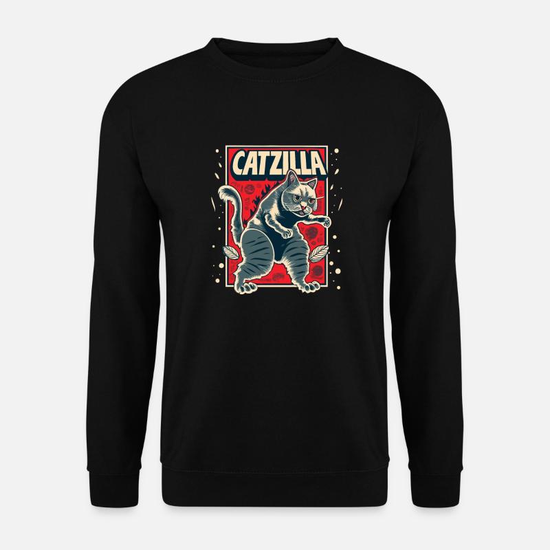 Catzilla - Unisex Pullover - Schwarz