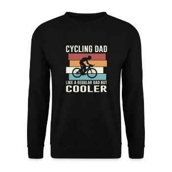Vélo Dire Vélo Papa Vélo - Sweat-shirt Unisexe - noir - Devant - Alina (178cm) & Michal (187cm)