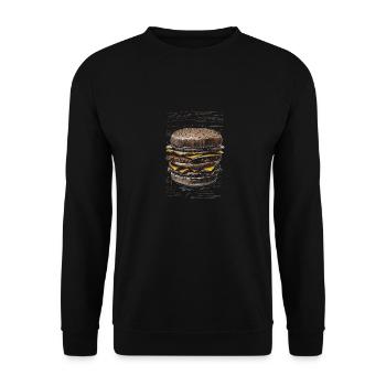 Hamburg sketch Leonardo da Vinci - Unisex Sweatshirt - black - Front - Alina (178cm) & Michal (187cm)