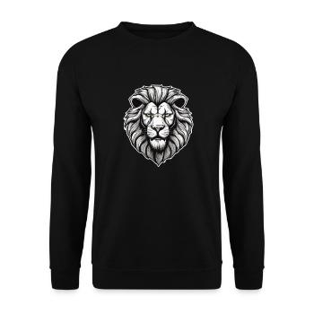 tete de lion - Sweat-shirt Unisexe - noir - Devant - Alina (178cm) & Michal (187cm)