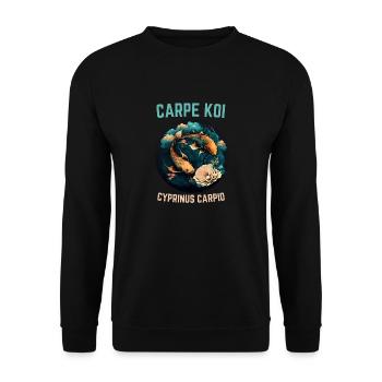 Carpe Koi - Sweat-shirt Unisexe - noir - Devant - Alina (178cm) & Michal (187cm)