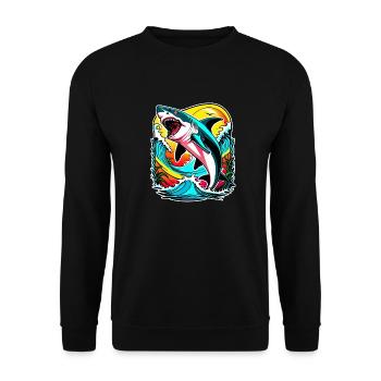 Hai - Unisex Pullover - Schwarz - Vorne - Alina (178cm) & Michal (187cm)