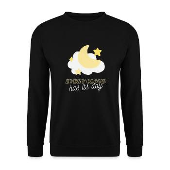Every cloud has its day - Unisex Sweatshirt - black - Front - Alina (178cm) & Michal (187cm)