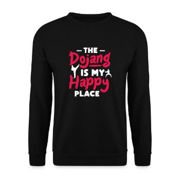 Le Dojang est mon lieu de bonheur Design pour un karaté - Sweat-shirt Unisexe - noir - Devant - Alina (178cm) & Michal (187cm)