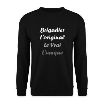 brigadier - Sweat-shirt Unisexe - noir - Devant - Alina (178cm) & Michal (187cm)