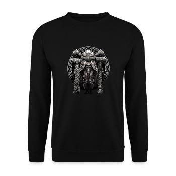 Viking Design Vegvisir Odin Valhalla - Sweat-shirt Unisexe - noir - Devant - Alina (178cm) & Michal (187cm)