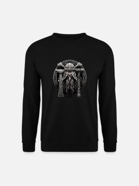 Projekt wikingów Vegvisir Odin Valhalla - Bluza unisex - czarny