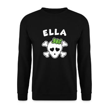 Pirate Ella Design for Girls and Women - Unisex Sweatshirt - black - Front - Alina (178cm) & Michal (187cm)