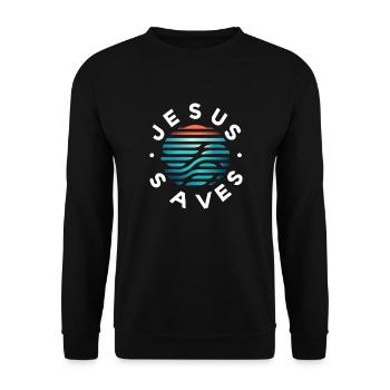 Jésus sauve - Sweat-shirt Unisexe - noir - Devant - Alina (178cm) & Michal (187cm)