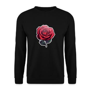 Rose red - Unisex Sweatshirt - black - Front - Alina (178cm) & Michal (187cm)