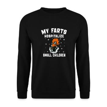 My Farts Hospitalize Small Children DAA Fart Jokes - Sweat-shirt Unisexe - noir - Devant - Alina (178cm) & Michal (187cm)
