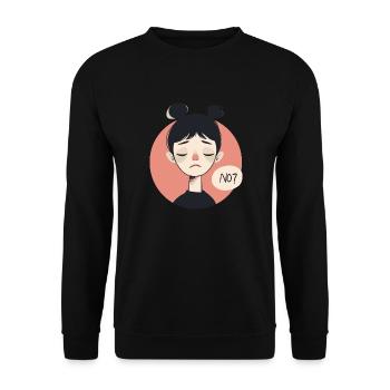 No? Nein zu was? - Unisex Pullover - Schwarz - Vorne - Alina (178cm) & Michal (187cm)