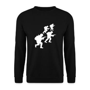 4 Soldiers Crew War Team Freedom Soldier Fighter - Unisex Sweatshirt - black - Front - Alina (178cm) & Michal (187cm)