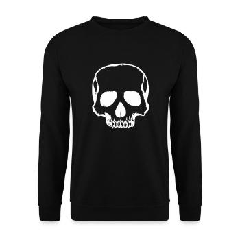 skull - Unisex Sweatshirt - black - Front - Alina (178cm) & Michal (187cm)