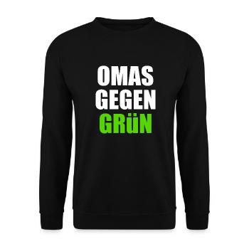 Omas gegen grün - Unisex Pullover - Schwarz - Vorne - Alina (178cm) & Michal (187cm)