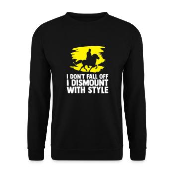 Pferdeliebhaber Reiten Reiten - Unisex Pullover - Schwarz - Vorne - Alina (178cm) & Michal (187cm)