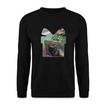 Du bist wichtig - Unisex Pullover - Schwarz - Vorne - Alina (178cm) & Michal (187cm)
