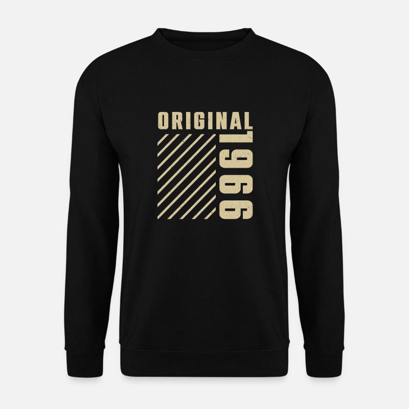 Original 1966 Authentisch 1966 Vintage Bursdag - Unisex Pullover - Schwarz