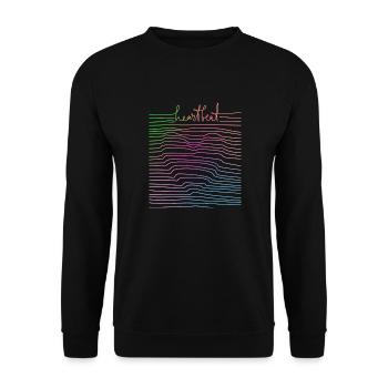Heartbeat - Unisex Pullover - Schwarz - Vorne - Alina (178cm) & Michal (187cm)