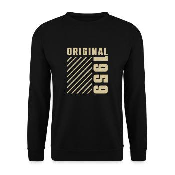 Original 1959 Authentic 1959 Vintage Bursdag - Unisex Sweatshirt - black - Front - Alina (178cm) & Michal (187cm)