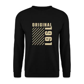 Original 1961 Authentic 1961 Vintage Bursdag - Sweat-shirt Unisexe - noir - Devant - Alina (178cm) & Michal (187cm)