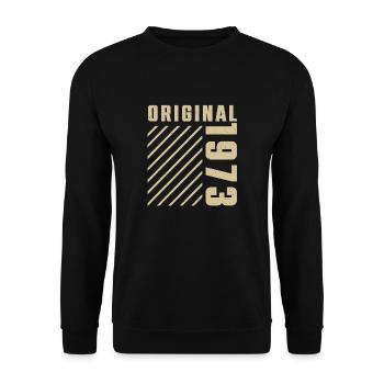 Original 1973 Authentic 1973 Vintage Bursdag - Unisex Sweatshirt - black - Front - Alina (178cm) & Michal (187cm)