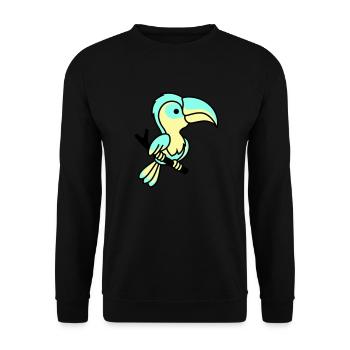parrot - Unisex Sweatshirt - black - Front - Alina (178cm) & Michal (187cm)