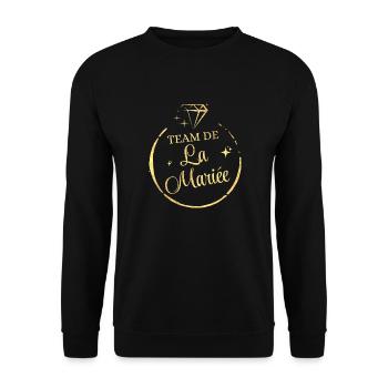Das Team der Goldenen Braut - Unisex Pullover - Schwarz - Vorne - Alina (178cm) & Michal (187cm)