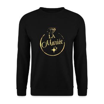 la mariée doré - Sweat-shirt Unisexe - noir - Devant - Alina (178cm) & Michal (187cm)