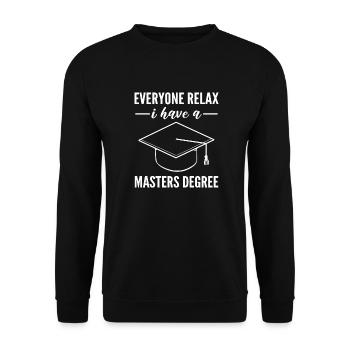Master's Degree Graduation Ceremony - Unisex Sweatshirt - black - Front - Alina (178cm) & Michal (187cm)
