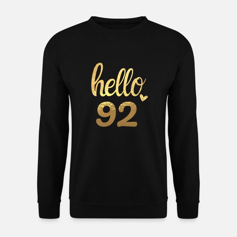 Hallo 92 gold - Unisex Pullover - Schwarz