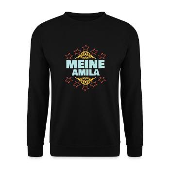 Mädchen Amila - Unisex Pullover - Schwarz - Vorne - Alina (178cm) & Michal (187cm)