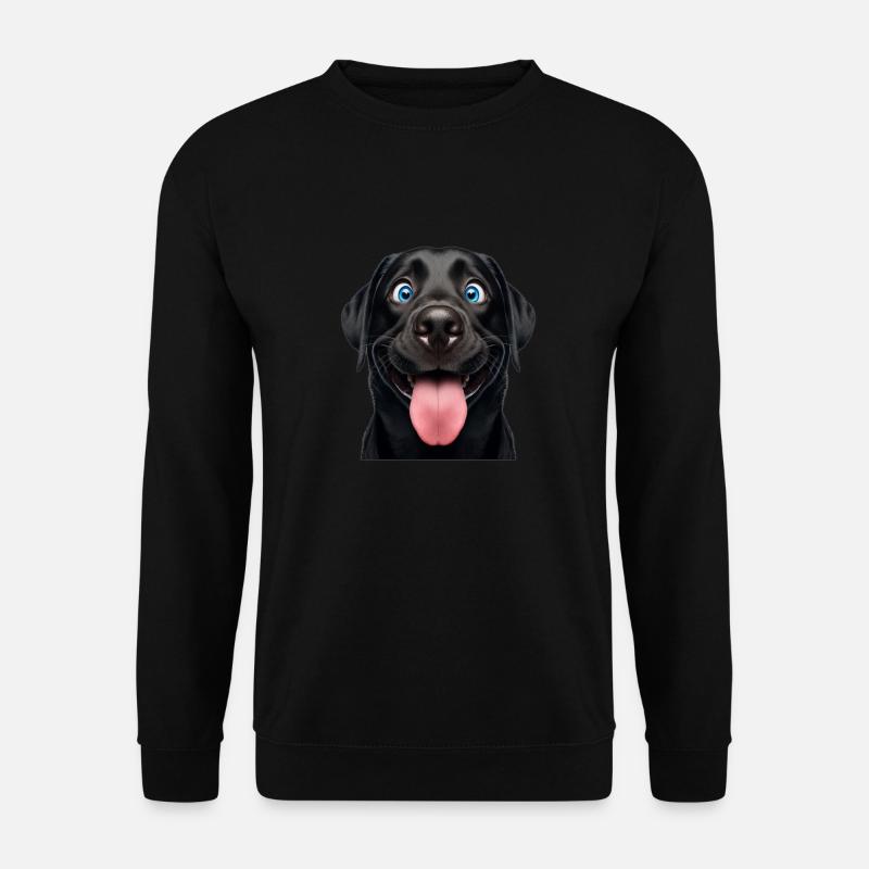 Happy Black Lab - Sweat-shirt Unisexe - noir