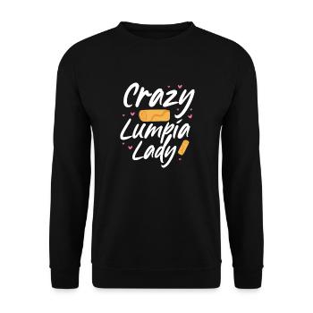 crazy lumpia lady Design pour une fille fan de lumpia - Sweat-shirt Unisexe - noir - Devant - Alina (178cm) & Michal (187cm)