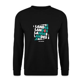 025 LANDES - Sweat-shirt Unisexe - noir - Devant - Alina (178cm) & Michal (187cm)