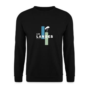 033s LES LANDES7 - Sweat-shirt Unisexe - noir - Devant - Alina (178cm) & Michal (187cm)