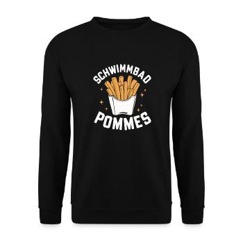 Frites, frites, restauration rapide - Sweat-shirt Unisexe - noir - Devant - Alina (178cm) & Michal (187cm)