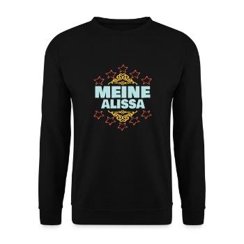 Alissa as a girl - Unisex Sweatshirt - black - Front - Alina (178cm) & Michal (187cm)