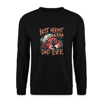 Meilleur papa bernard-l’ermite de tous les temps : Crab Love ! - Sweat-shirt Unisexe - noir - Devant - Alina (178cm) & Michal (187cm)